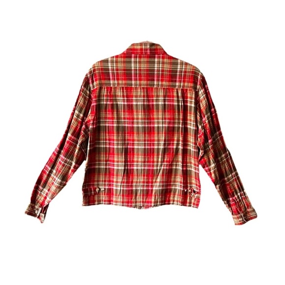 Vintage 90’s plaid zipper front shirt - Picture 2 of 4